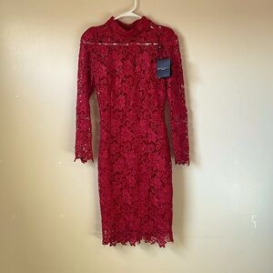 Dark red forever unique dress. Size 4